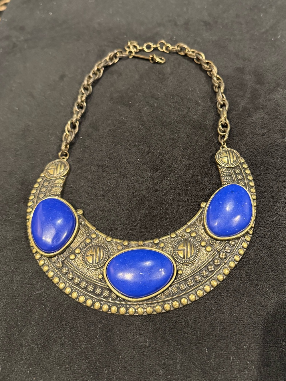Samantha Wills Blue Cabochon Statement Collar Necklace